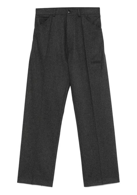 Grey felted trousers Random identities - men RANDOM IDENTITIES | Trousers | RAN04P0011